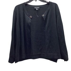 Nina Leonard Size 3X Elegant Black Crop Cardigan. New Without Tags